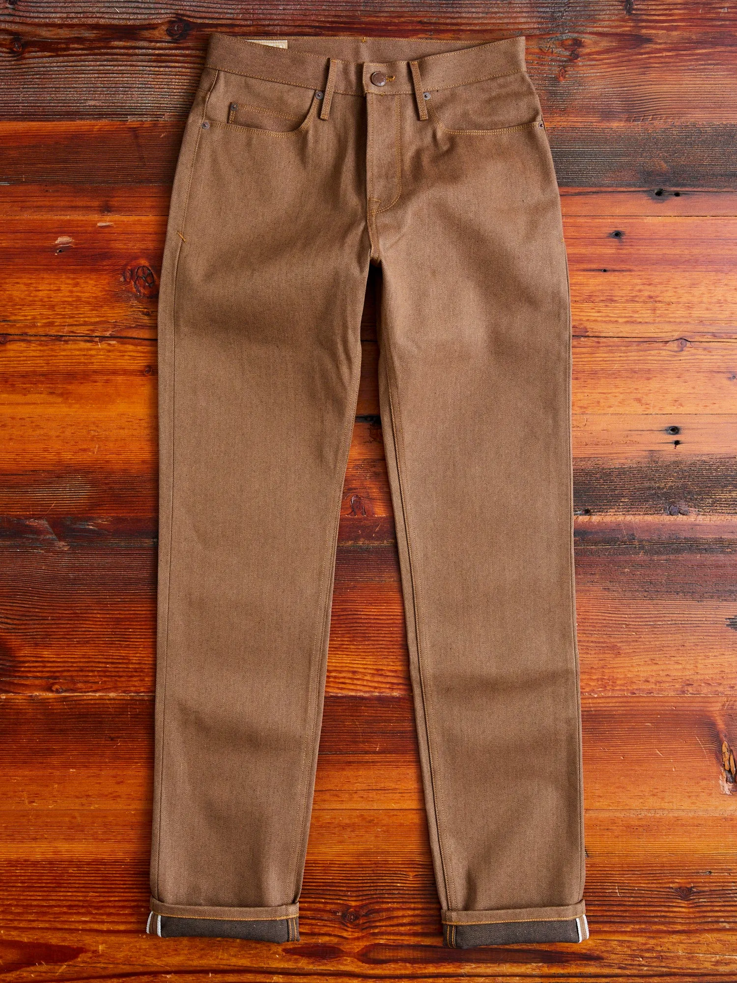 "Portola" 15oz Brown Selvedge Denim - Tapered Fit