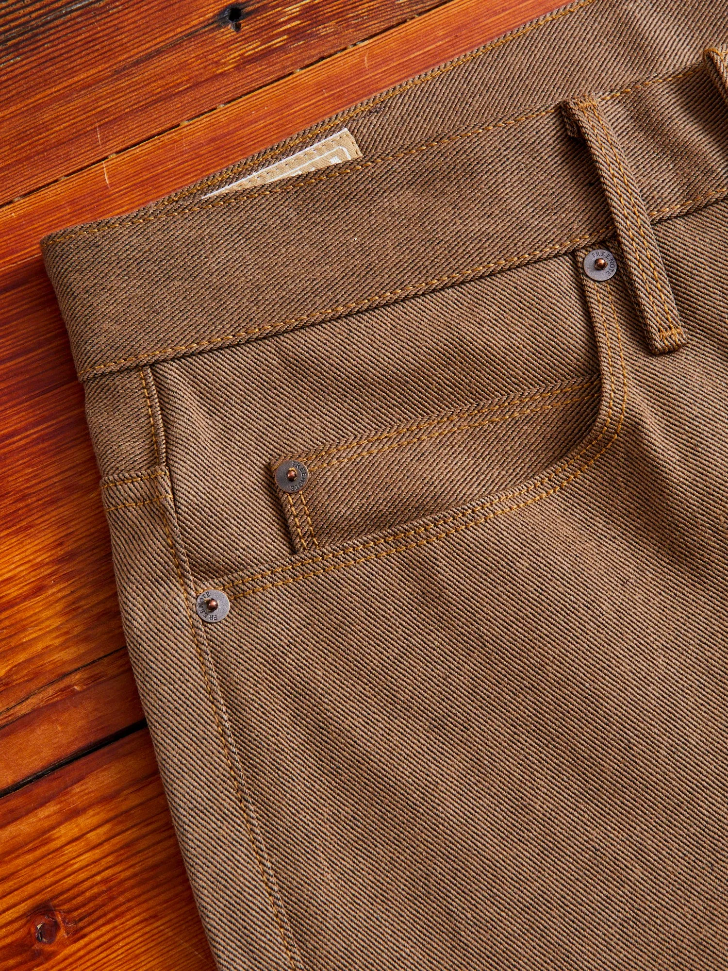 "Portola" 15oz Brown Selvedge Denim - Tapered Fit