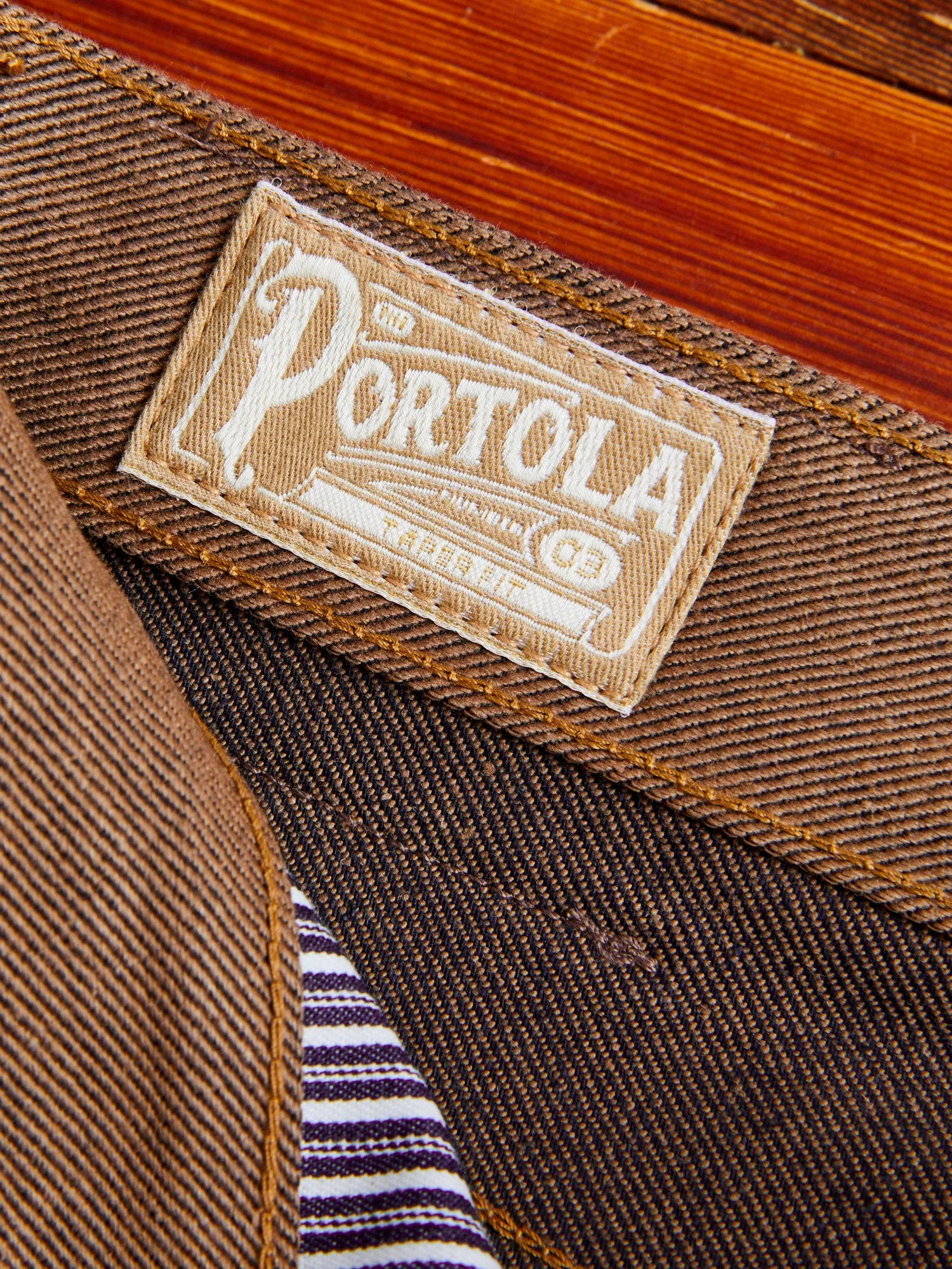 "Portola" 15oz Brown Selvedge Denim - Tapered Fit