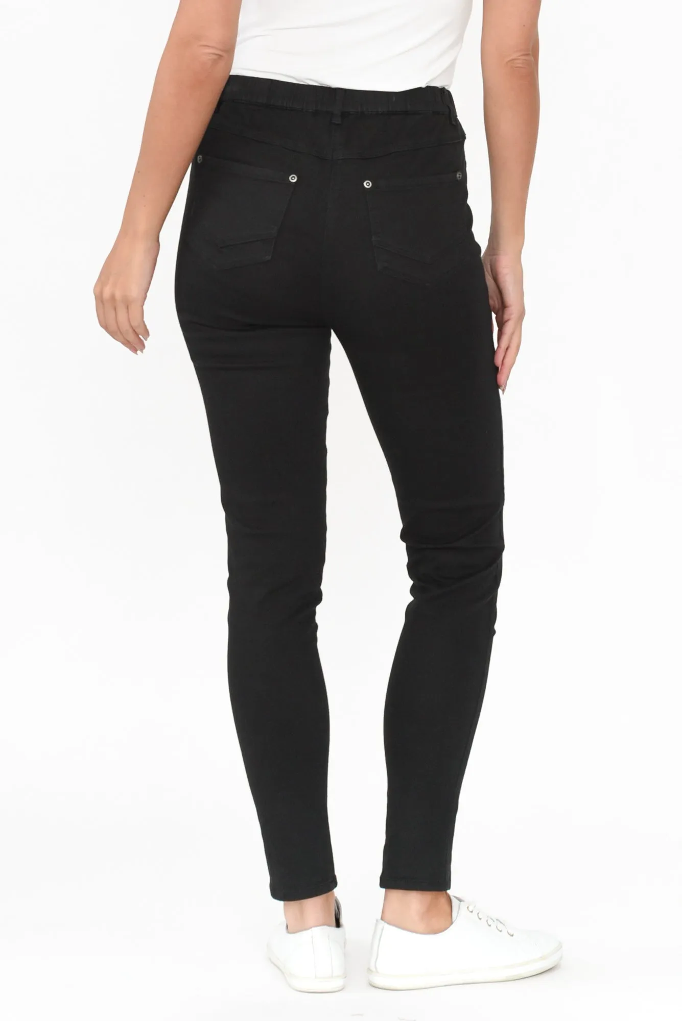 Reed Black Stretch Cotton Pants