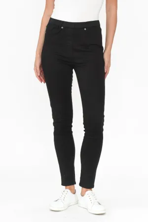 Reed Black Stretch Cotton Pants