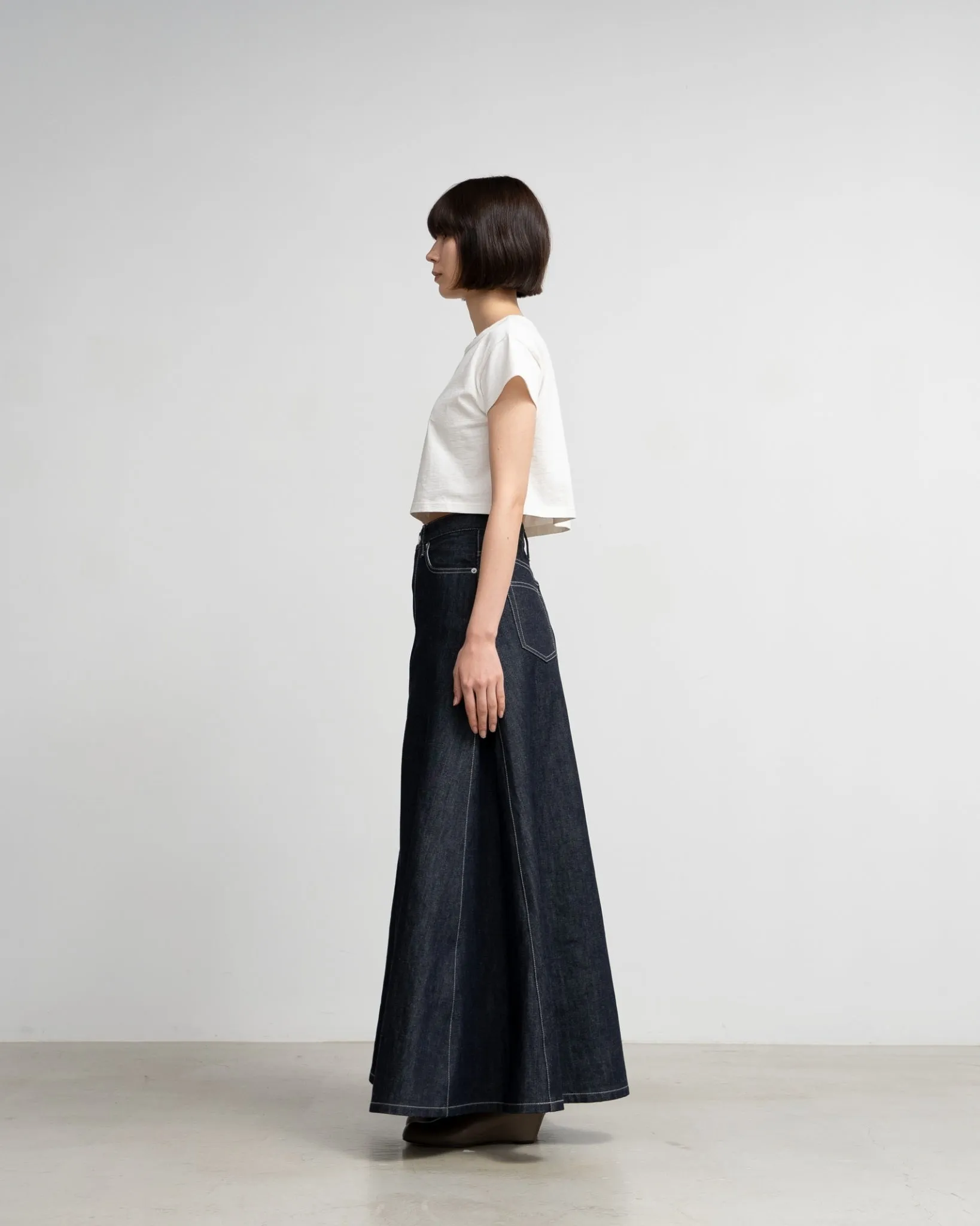 Selvage Denim Skirt-RIGID-