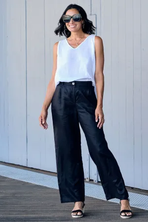 Sharon Linen Pants Black