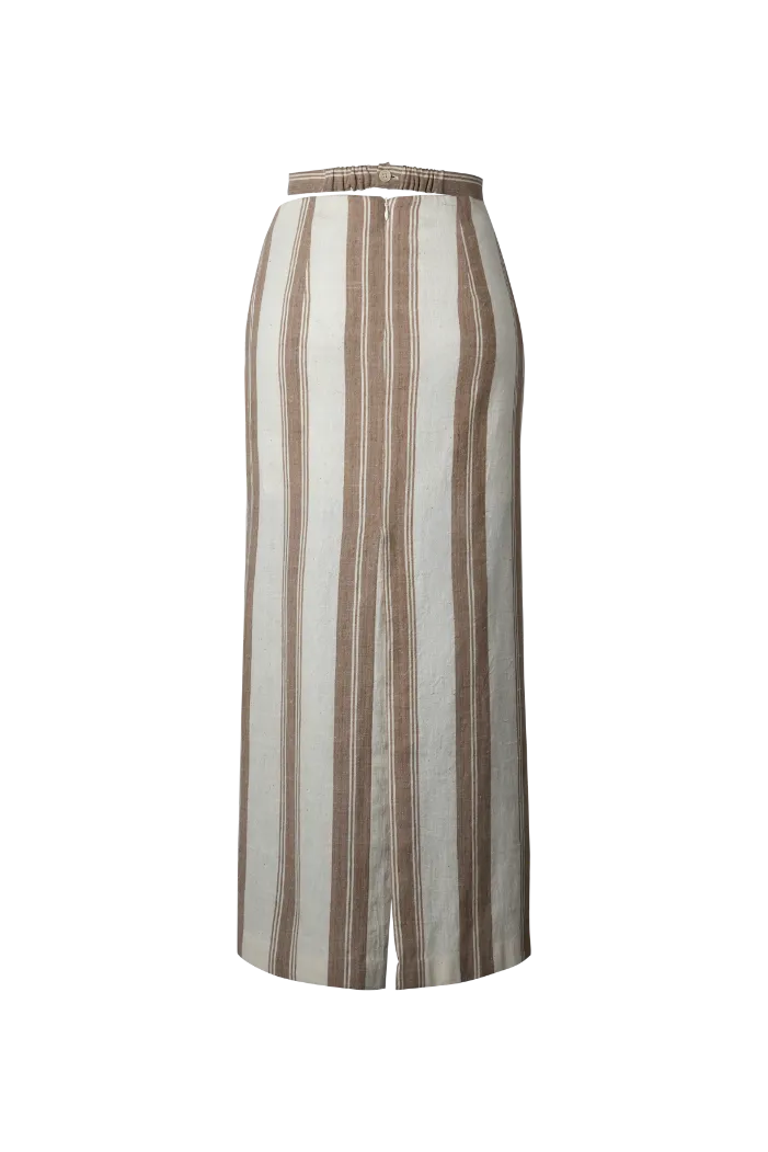 Sleek Stripes Cutout Skirt