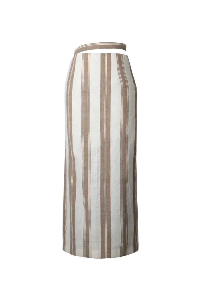 Sleek Stripes Cutout Skirt