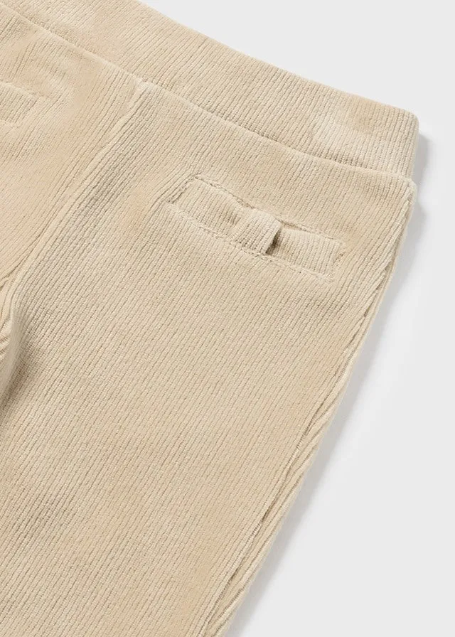 Stretchy Velour Cord Pants, Camel, 514