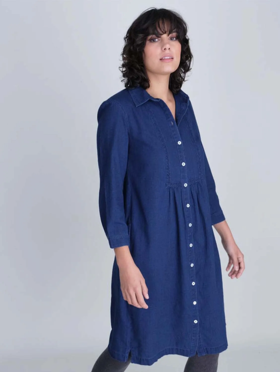 Tala Cotton Midi Dress | Denim