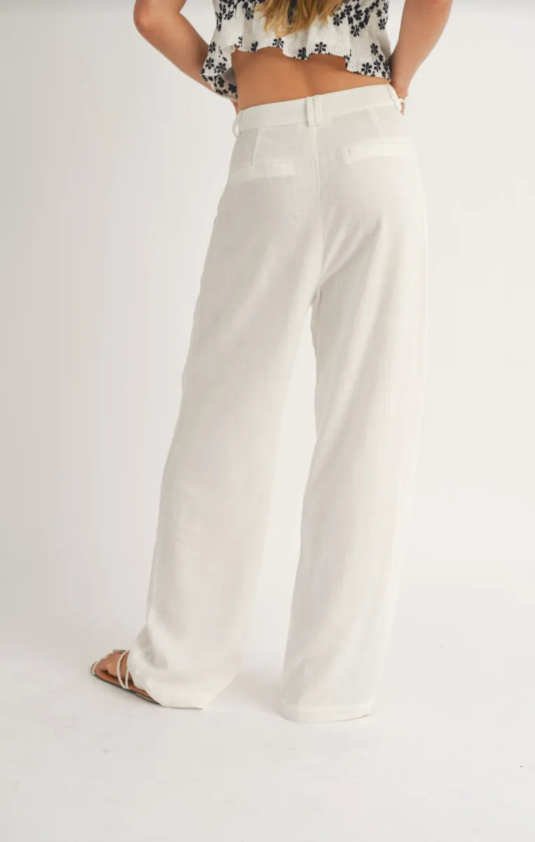 White Sandy Cove Pants