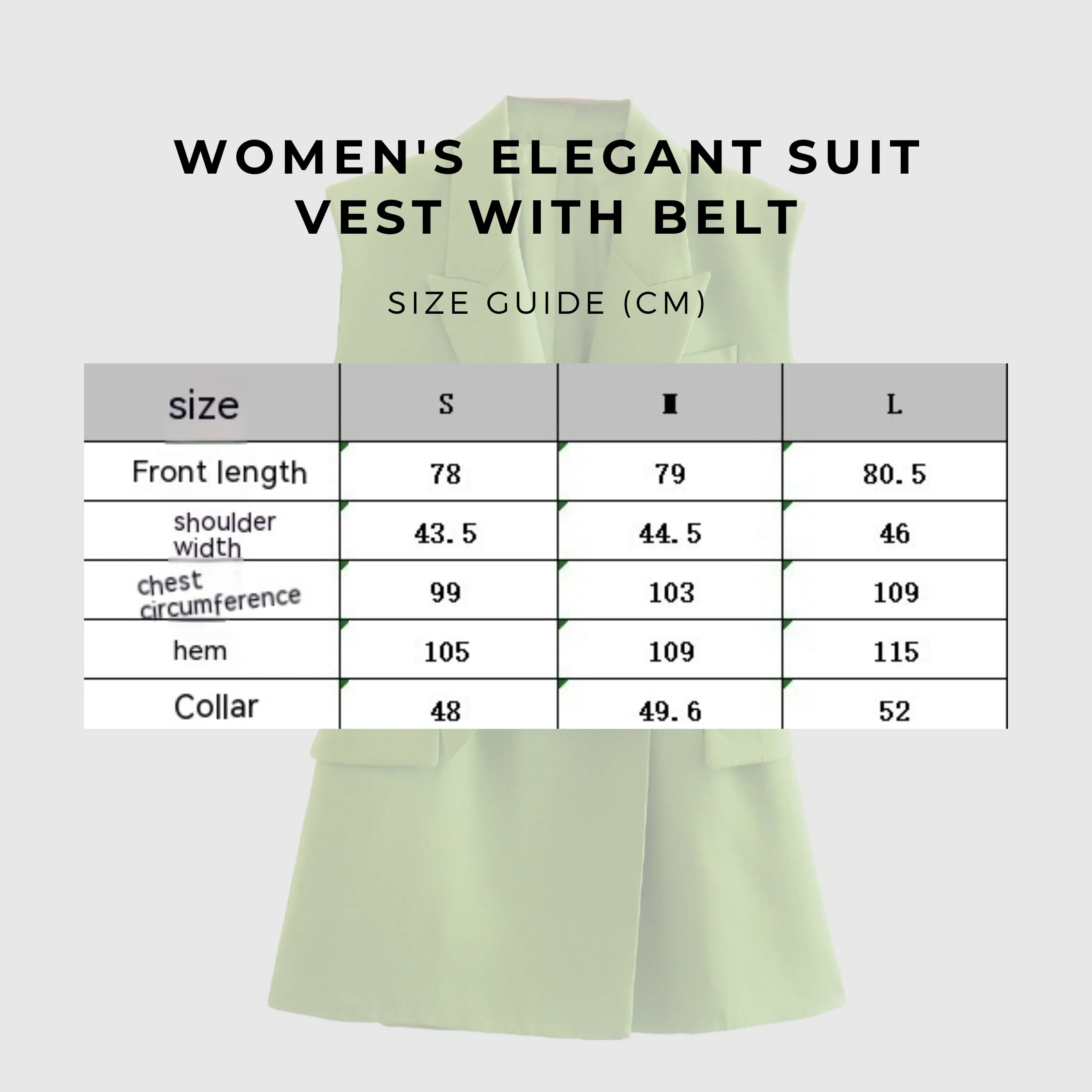 Women's Elegant Suit Vest with Belt and High-waisted Pants Outfit Set