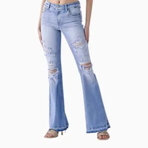 Women's Mid Rise Super Flare Denim Pant