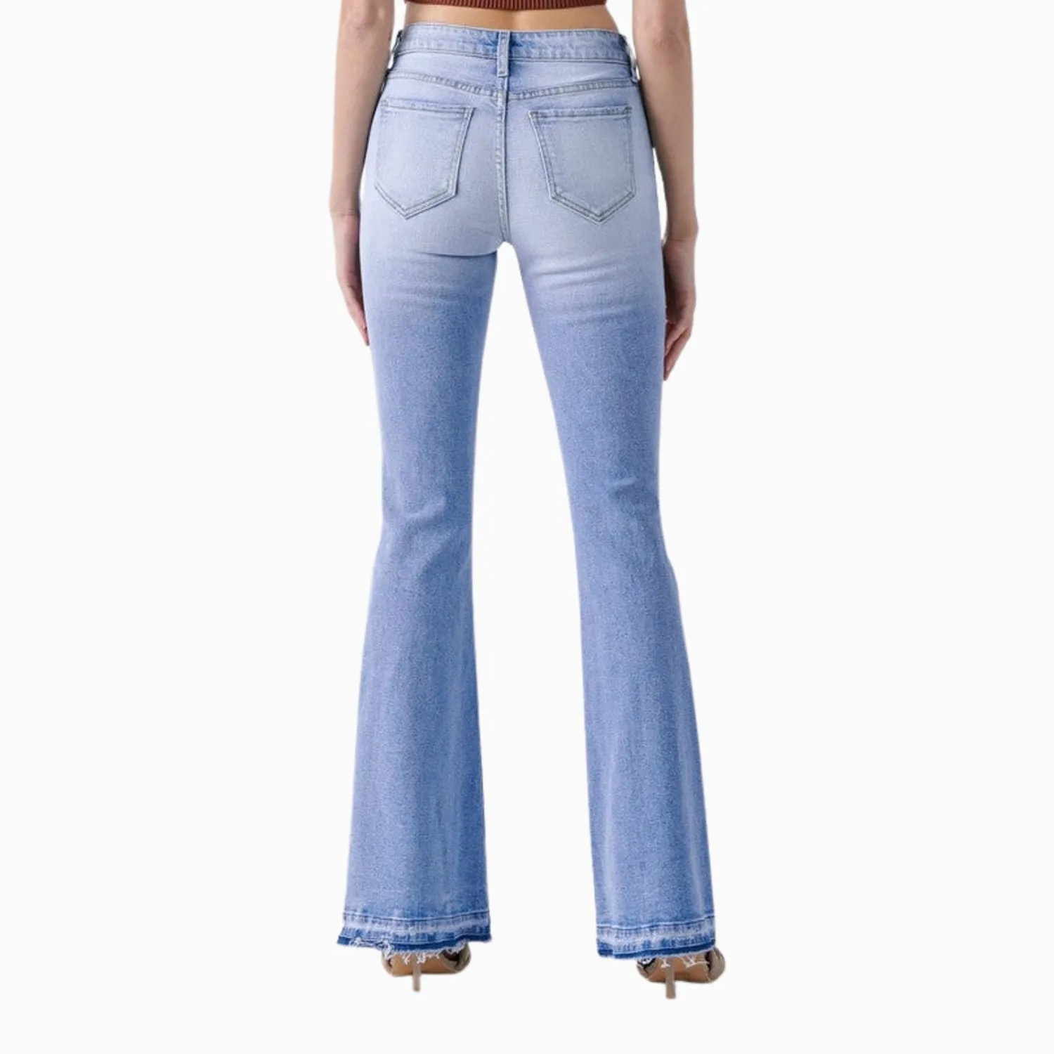 Women's Mid Rise Super Flare Denim Pant