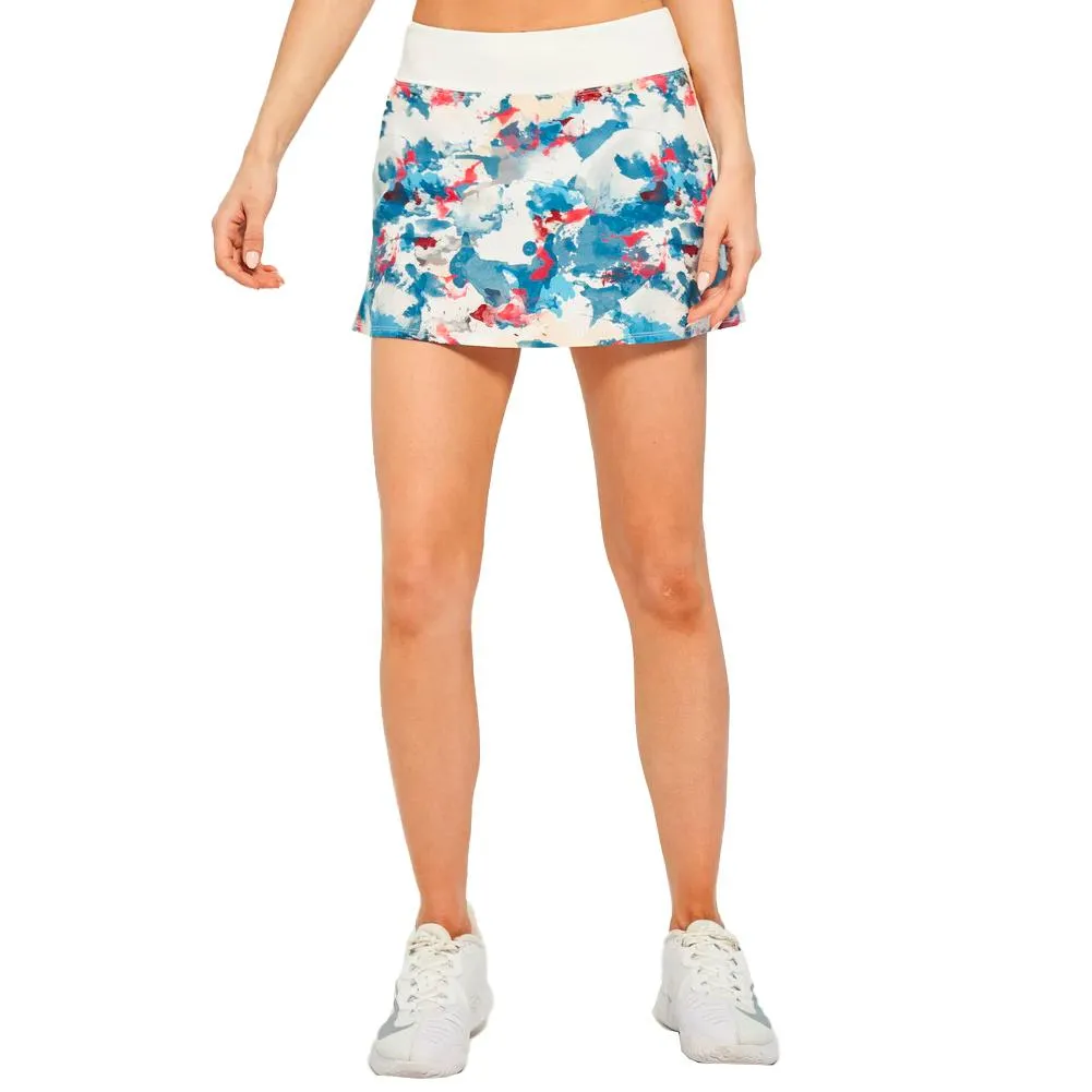 Women's Printed Relay 13 Inch Tennis Skort Blue Chaos